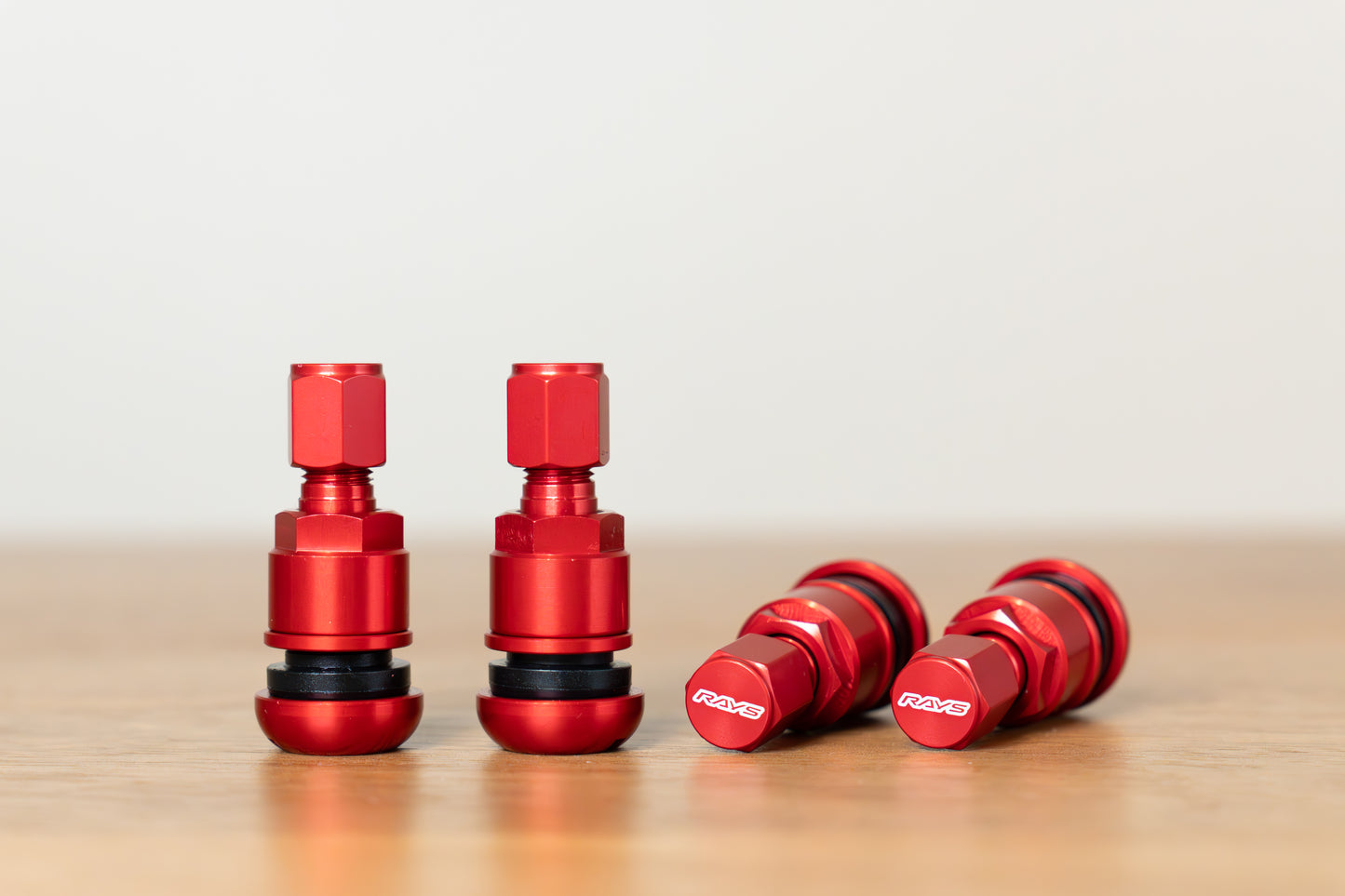 RAYS Hi-Speed Air Control Valve Set - RED (4 valves)