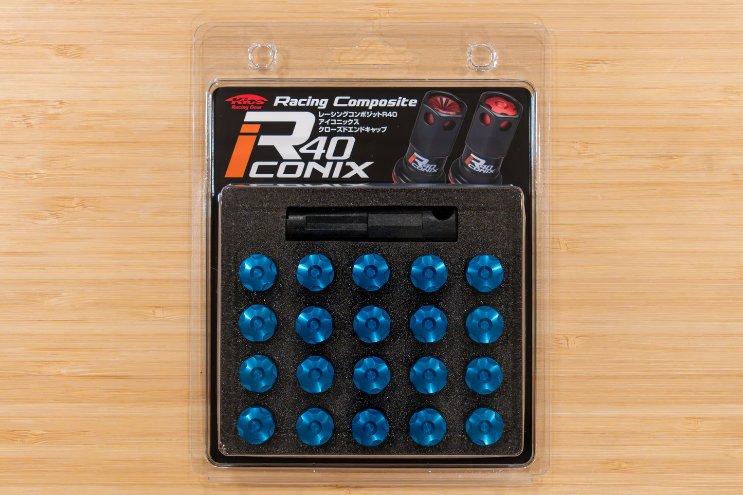KYO-EI Racing Composite R40 iCONIX Aluminum Closed End Caps - M12x1.25 (20 caps)