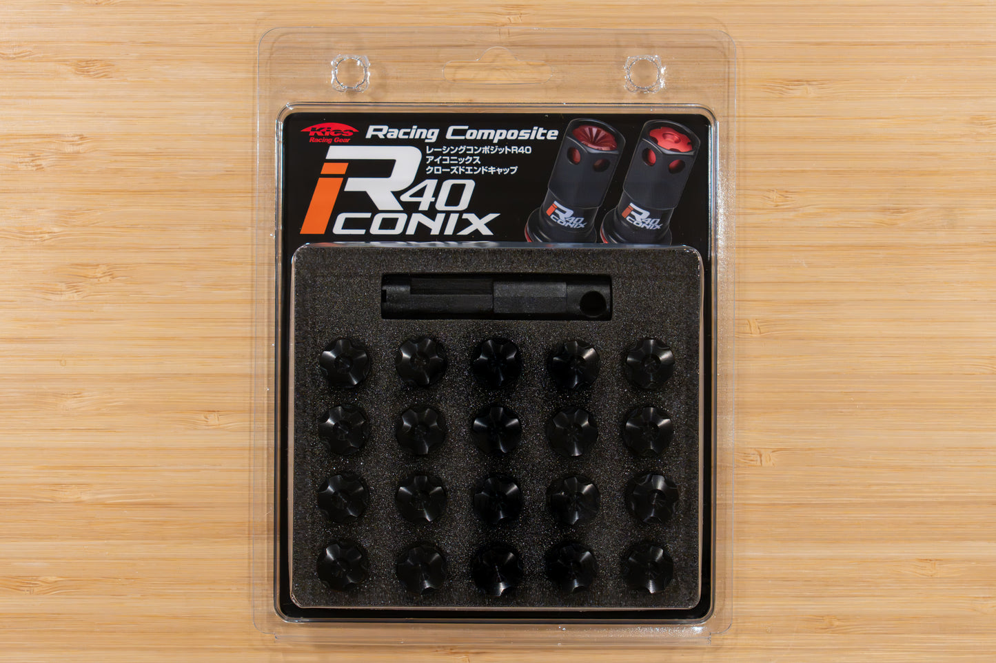 KYO-EI Racing Composite R40 iCONIX Aluminum Closed End Caps - M12x1.25 (20 caps)