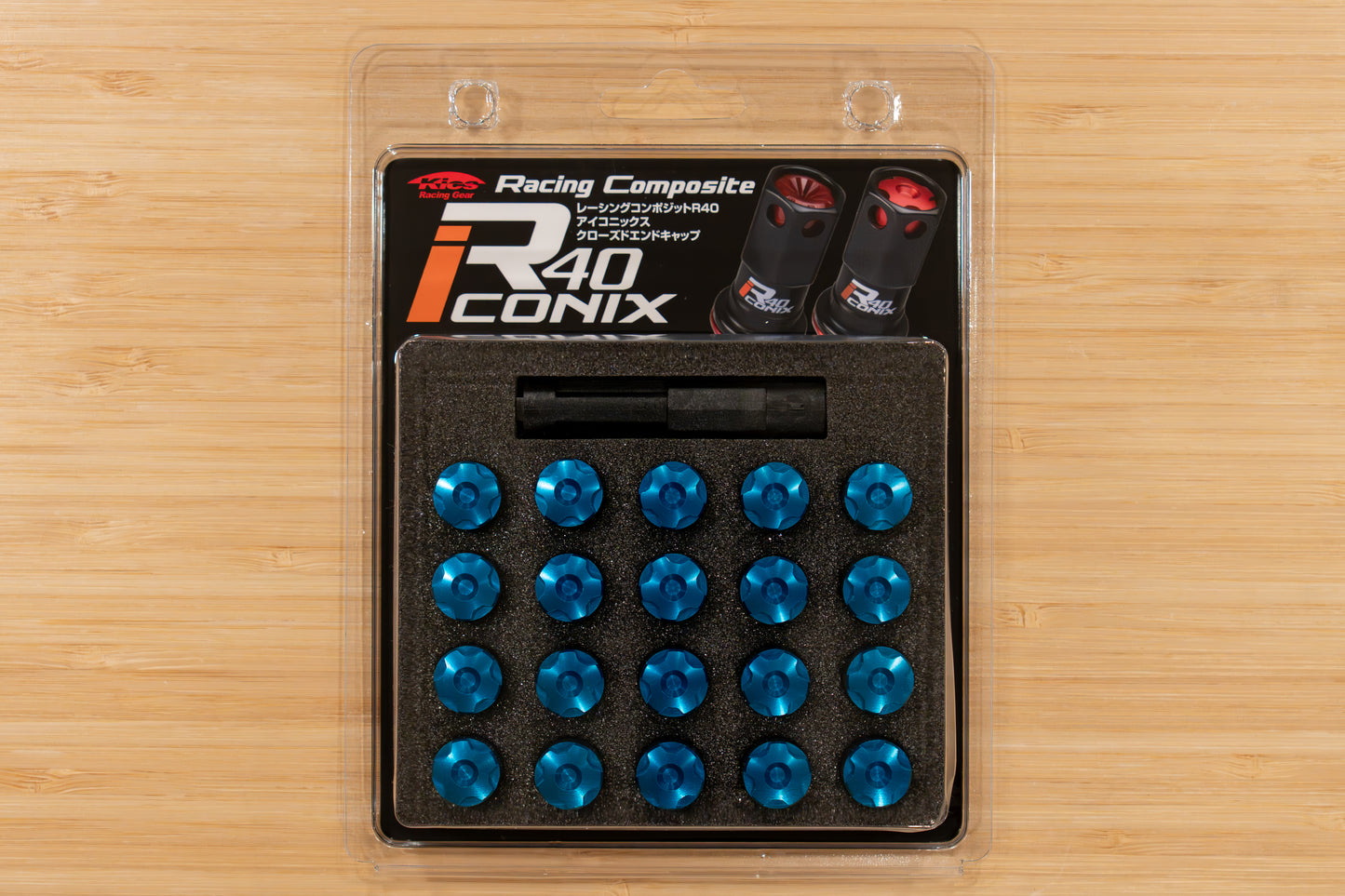 KYO-EI Racing Composite R40 iCONIX Aluminum Closed End Caps - M12x1.5 (20 caps)