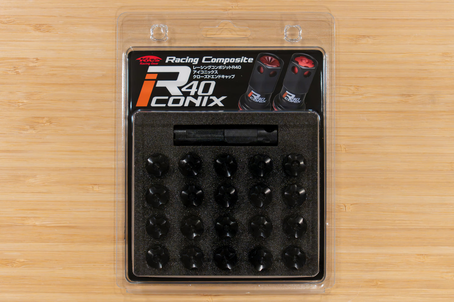 KYO-EI Racing Composite R40 iCONIX Aluminum Closed End Caps - M12x1.5 (20 caps)