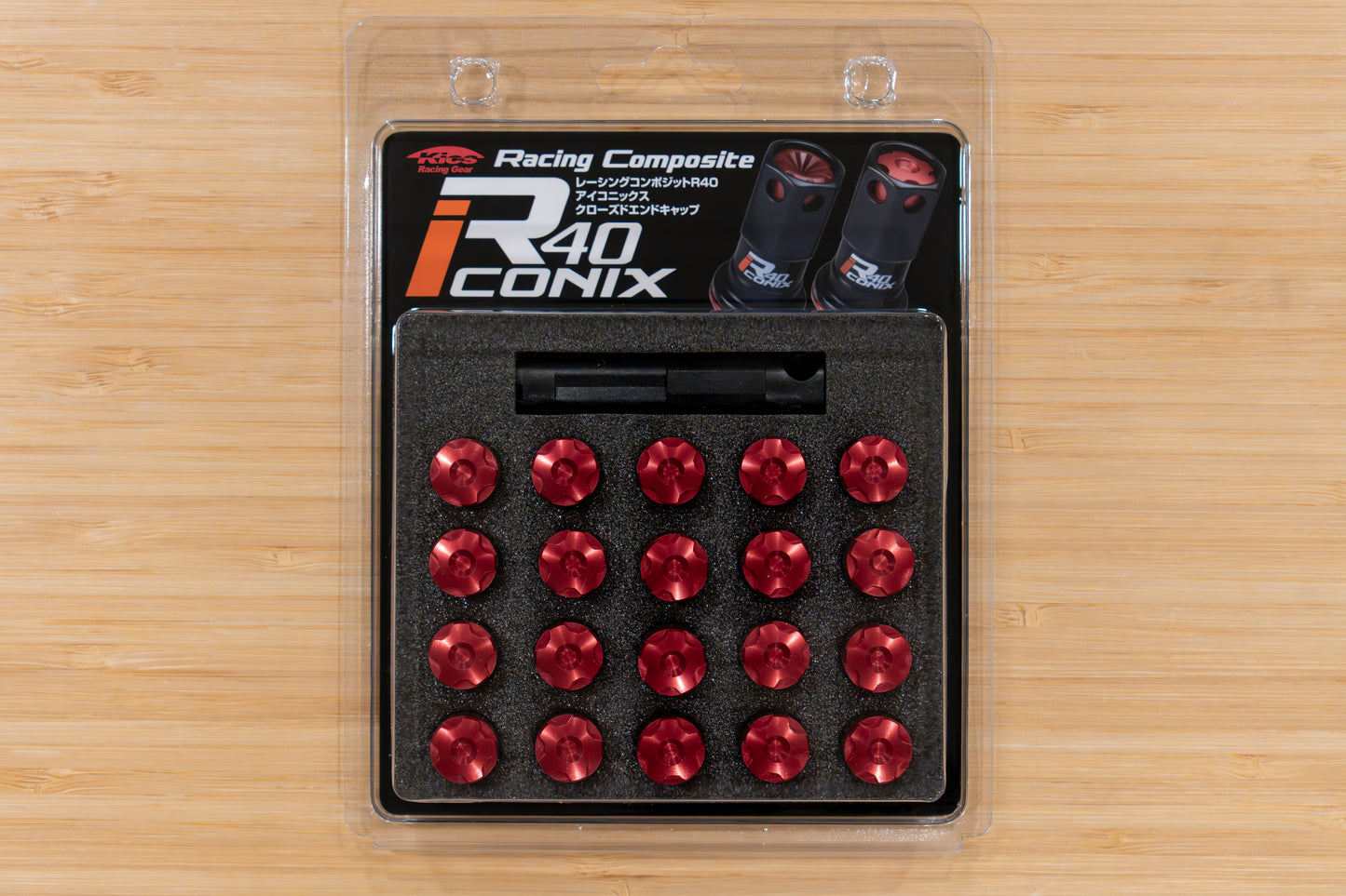 KYO-EI Racing Composite R40 iCONIX Aluminum Closed End Caps - M12x1.5 (20 caps)