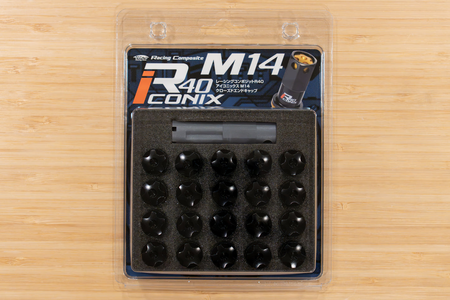KYO-EI Racing Composite R40 iCONIX Aluminum Closed End Caps - M14x1.5 (20 caps)