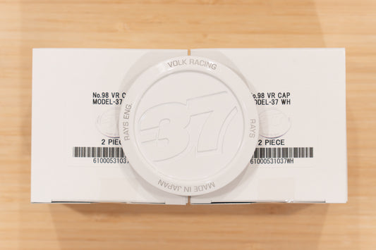 RAYS Volk Racing Model-37 VR Center Cap (No.98) - White WH (4 pcs)