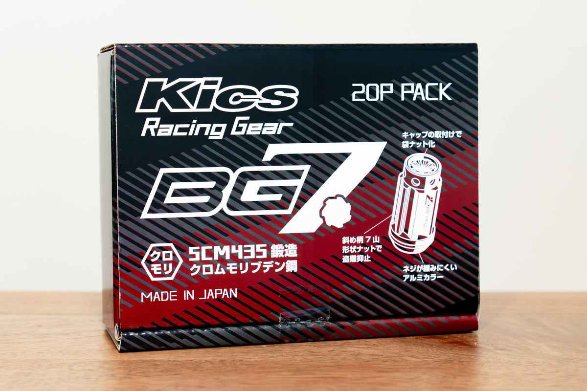 KYO-EI Project Kics BG7 Open End (Resin Cap) Nut Set - Glorious Black - M12