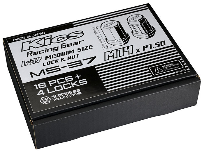 KYO-EI Project Kics MS-37 Medium Size L-37 Lock & Nut - M14x1.5 - 20 Lug Set