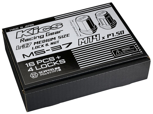 KYO-EI Project Kics MS-37 Medium Size L-37 Lock & Nut - M14x1.5 - 20 Lug Set