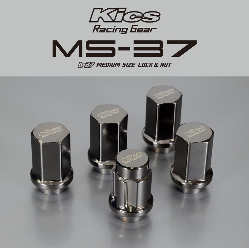 KYO-EI Project Kics MS-37 Medium Size L-37 Lock & Nut - M14x1.5 - 20 Lug Set