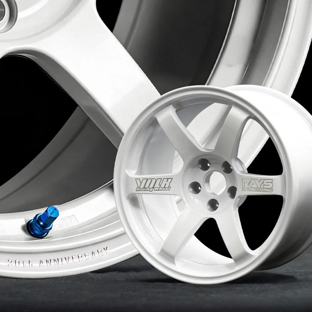 RAYS Official Gear, Volk Racing TE37 30th Anniversary Machining, 1/4 Scale - WHITE