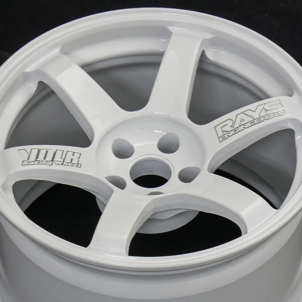 RAYS Official Gear, Volk Racing TE37 30th Anniversary Machining, 1/4 Scale - WHITE