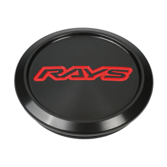 RAYS Volk Racing Model-01 VR Center Cap (No.5) - Black BK/Red RD (4 pcs)