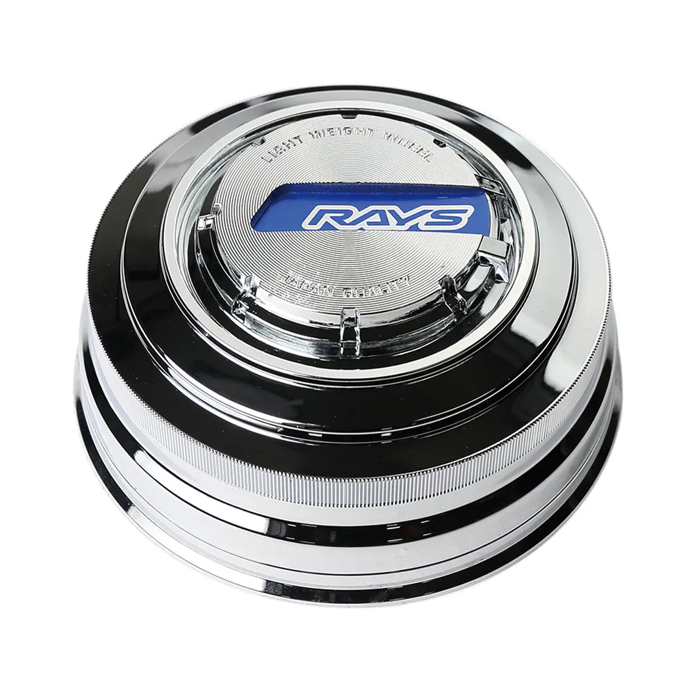 RAYS 4x4 LPS Center Cap (No.86) - 112mm bore - Chrome / Blue BL (Set of 4)