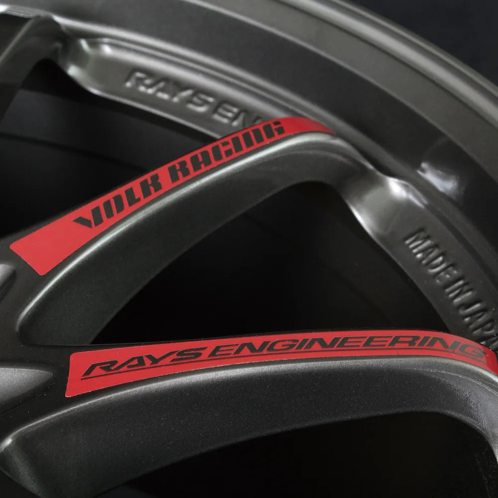 RAYS CE28SL Wheel Repair Spoke Sticker (No.23) - 17/18 Inch - RED