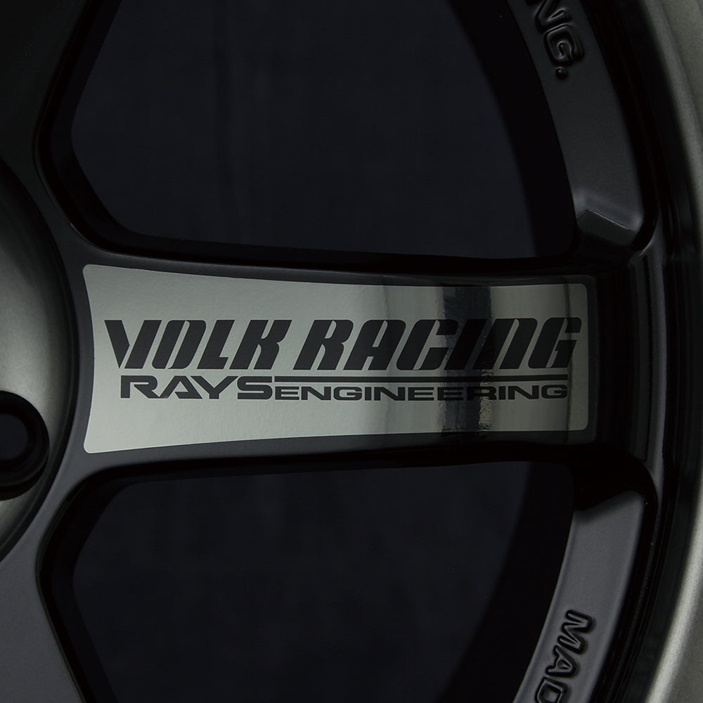 RAYS Volk Racing TE37SL Wheel Repair Spoke Sticker - 19 Inch - Metal Black (4 pcs)